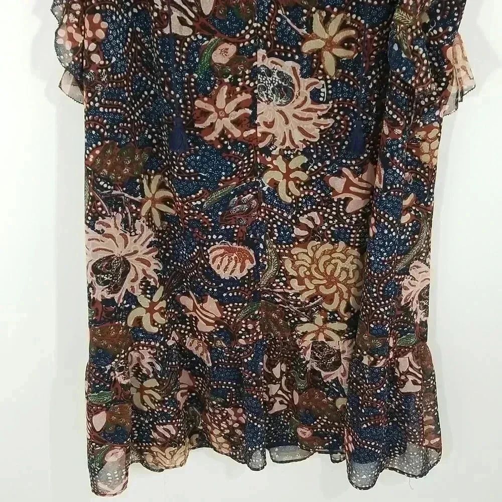 {Madewell} Sea Floral Lily Ruffle Dress Size Small - Picture 6 of 15